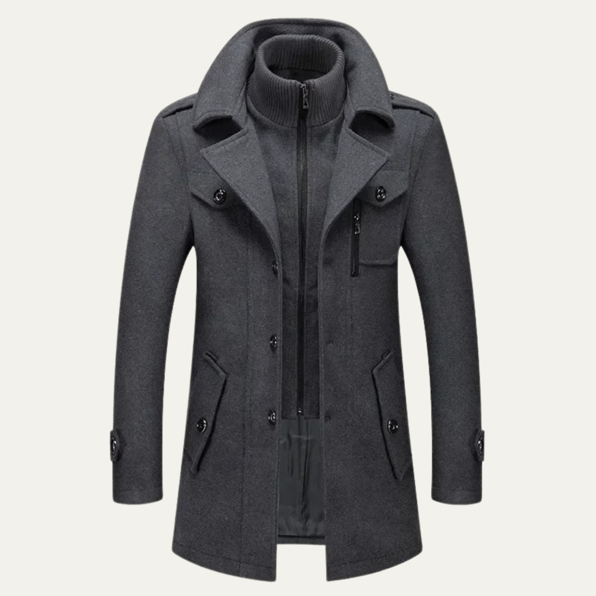 The Somerset Men's Elegant Winter Wool Blend Coat
