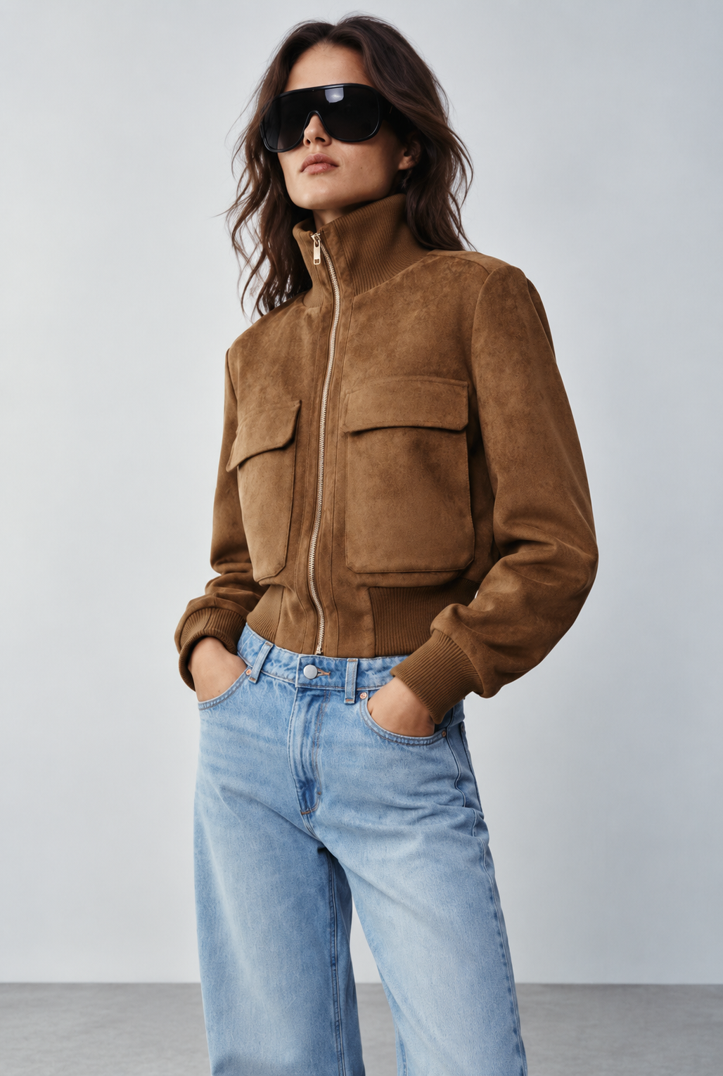 Romilly | Suede Bomber Jacket