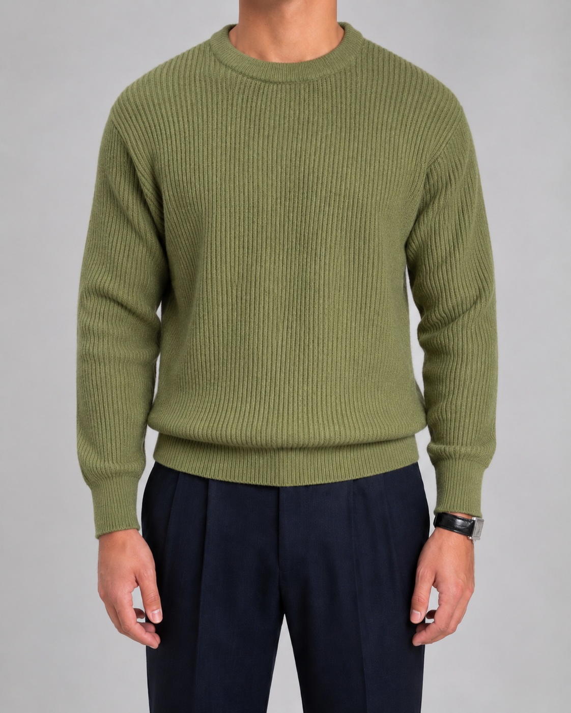 Silvio | Ribbed Knit Crewneck Sweater