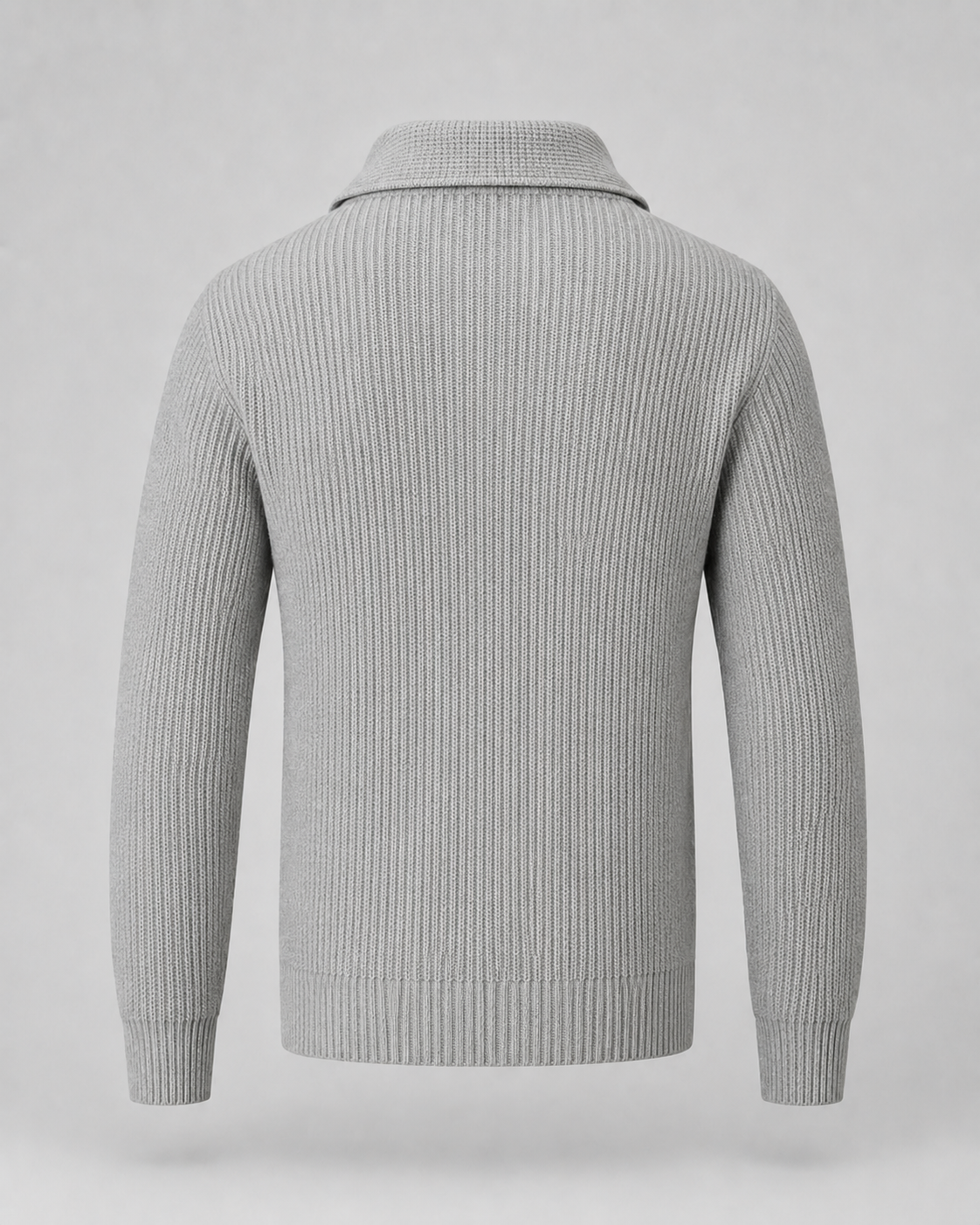 Quentin | Ribbed Collared Quarter-Zip Sweater