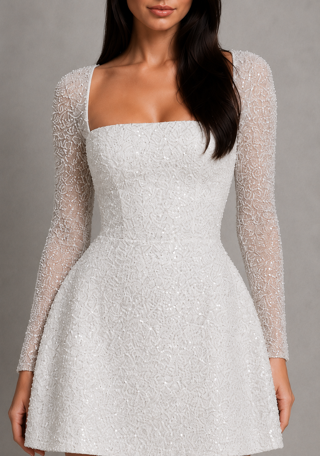 Women’s Beaded Mini Dress with Lace-Up Back for Parties & Special Occasions