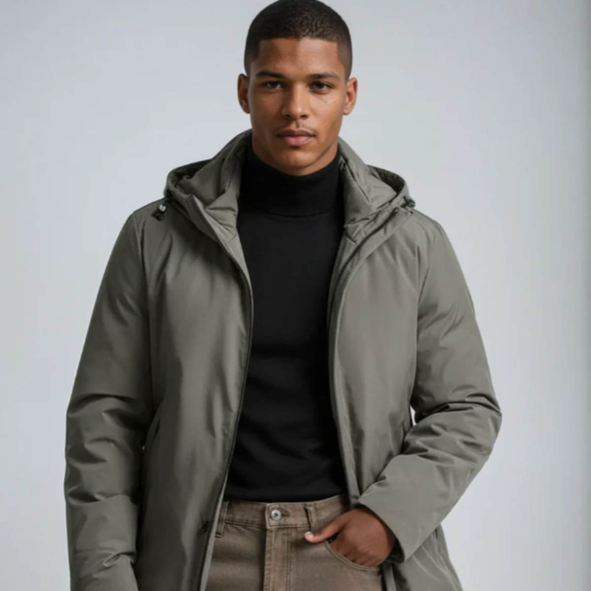 The Mountain Men’s Modern Fit Warm Hooded Jacket
