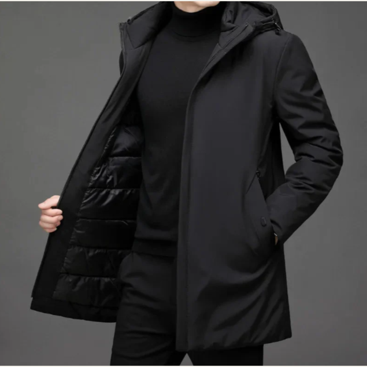 The Mountain Men’s Modern Fit Warm Hooded Jacket