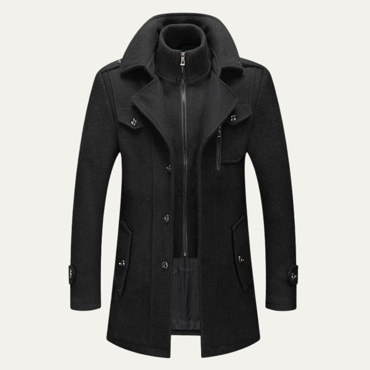 The Somerset Men's Elegant Winter Wool Blend Coat