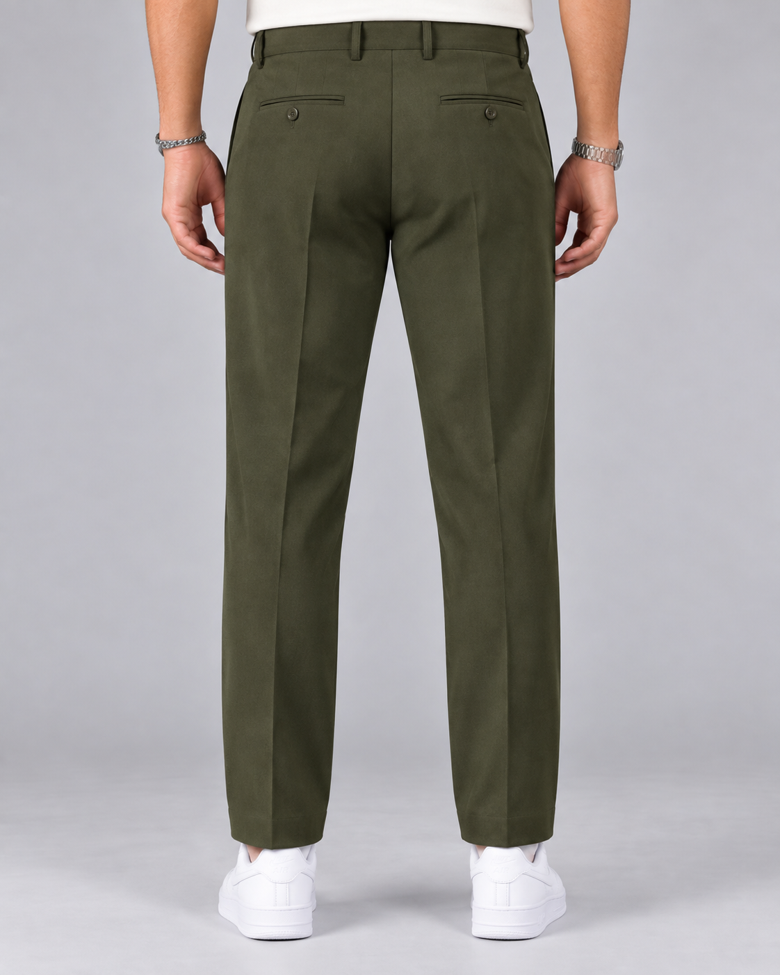 Men's High-Waisted Pleated Trousers | Straight-Leg Smart Trousers