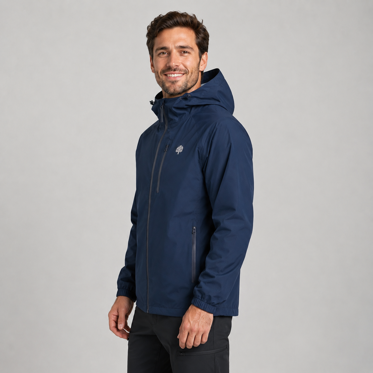 Men's Hooded Rain Jacket – Lightweight Shell, Loose Fit