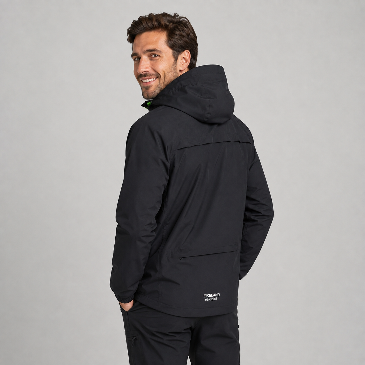 Men's Hooded Rain Jacket – Lightweight Shell, Loose Fit