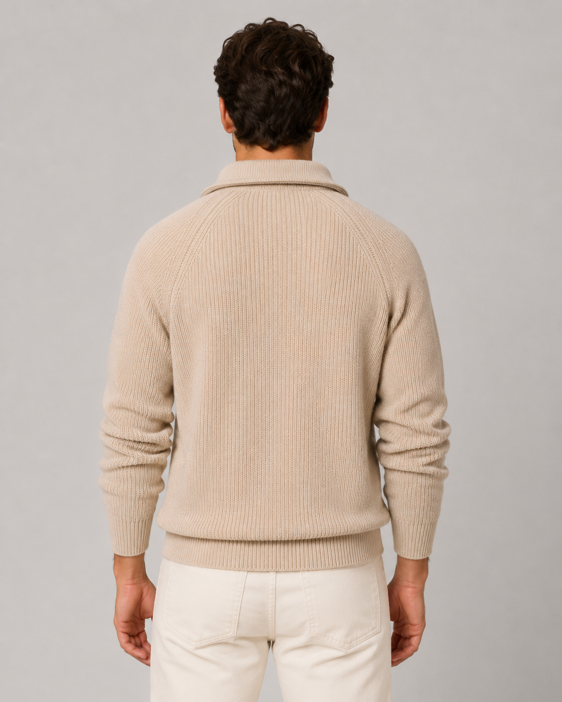 Linden | Quarter-Zip Ribbed Mock Neck Pullover