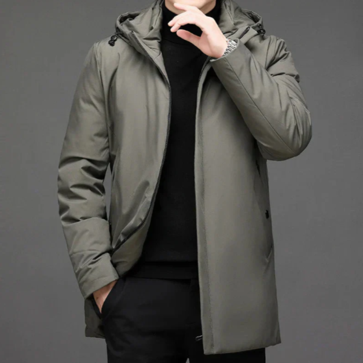The Mountain Men’s Modern Fit Warm Hooded Jacket